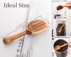 Wooden Coffee Scoop for Ground Coffee,4pcs Coffee Measuring Scooper for Beans Powder Tea Shovel,Small Wood Spoons Multipurpose for Jars Canisters,Kitchen Spice Pepper Condiment Powder Shovel