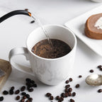 Coffee Mugs Set of 6, 16Oz Large Ceramic Mugs with Comfort Grip, White Porcelain Coffee Cups for Cocoa, Latte, Hot Tea, Cappuccino, Mocha, Milk, Dishwasher Safe, 5.5 x 4.5 inch