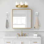 25 Small Hooks +30 Removable Strips, Clear Wire Hanger Hooks, Damage-Free Utility Hooks, Heavy Duty with Adhesive Strips, No Tools Wall Hook for Hanging, Value Pack