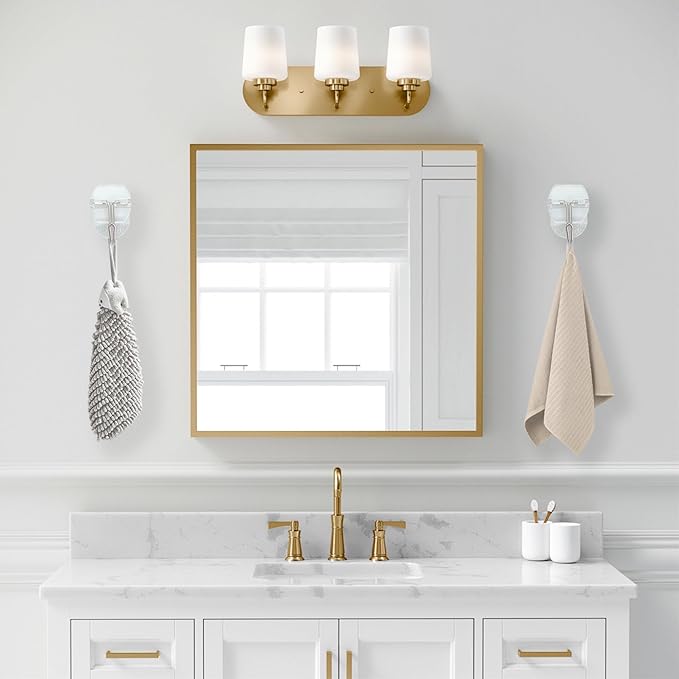 25 Small Hooks +30 Removable Strips, Clear Wire Hanger Hooks, Damage-Free Utility Hooks, Heavy Duty with Adhesive Strips, No Tools Wall Hook for Hanging, Value Pack