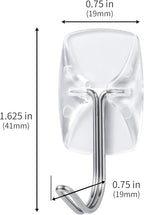 60 Small Hooks+80 Removable Strips, Clear Wire Hanger Hooks, Damage-Free Utility Hooks, Heavy Duty with Adhesive Strips, No Tools Wall Hook for Hanging, Value Pack