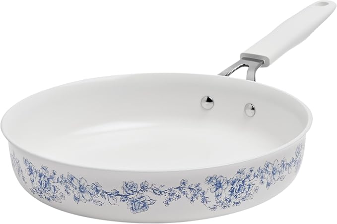 Pioneeer Woman 12-Piece Aluminum Ceramic Cookware Set - Nonstick Pots & Pans for Effortless Cooking