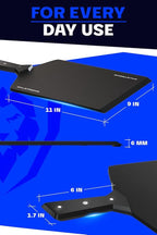 Dalstrong Cutting & Serving Board-Giftable Black Wood-Fibre Cutting Board-Non-Slip Feet-The Infinity Series-G10 Handle-Obsidian Black-Medium Size (9" x 11")