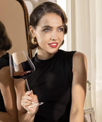 OJA Red Wine Glasses Set of 4, Large Burgundy Glasses 23 OZ, Hand Blown Crystal Glass Light, Clear, Best for Wine tasting, Birthday, Christmas, Anniversary, Father's Day