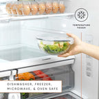 JoyJolt Kitchen Mixing Bowls. 5pc Glass Bowls with Lids Set – Neat Nesting Bowls. Large Mixing Bowl Set incl Batter Bowl, Cooking Bowls, Storage Bowls with Lids and Big Salad Bowl with BPA-Free Lids