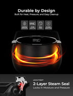 CUCKOO CRP-PK1001S 10-Cup (Uncooked) / 20-Cup (Cooked) Heating Pressure Rice Cooker & Warmer with Nonstick Inner Pot, 13 Menu Options, Fuzzy Logic Tech, Auto Clean (Black)