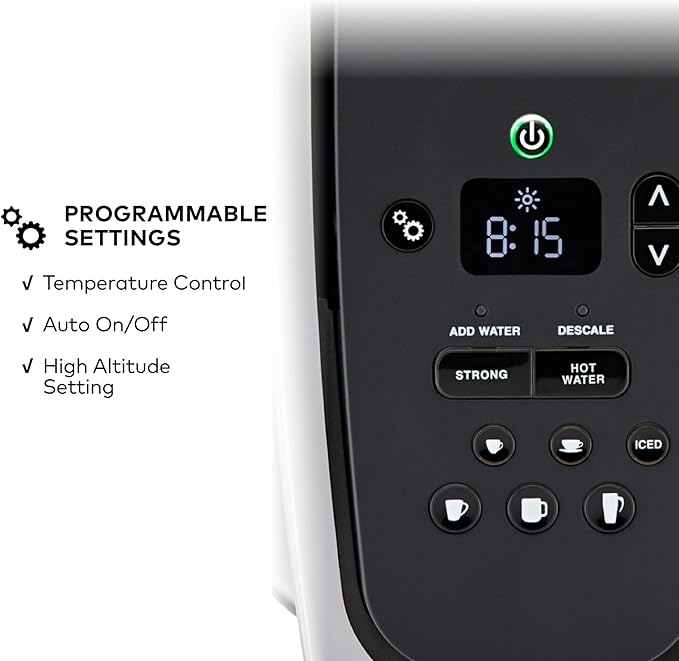 Keurig K-Elite Single Serve K-Cup Pod Coffee Maker, with Strength and Temperature Control, Iced Coffee Capability, 8 to 12oz Brew Size, Programmable, Brushed Gold