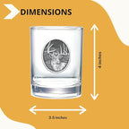 Heritage Pewter White Tail Deer Double Old Fashion | Double Rocks Glass 14 OZ for Liquor | Expertly Crafted Pewter Glass