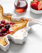 Alaska Shaped Baking Dish Serving Platter or Decorative Tray Charming Porcelain Bakeware Oven Microwave and Dishwasher Safe