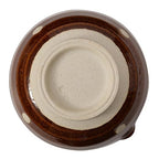 TIKUSAN Japanese Ceramic Ripple Ridge Mortar & Pestle Suribachi Bowl and Surikogi Set with Spout 7.1 inches Made in Japan (Brown)