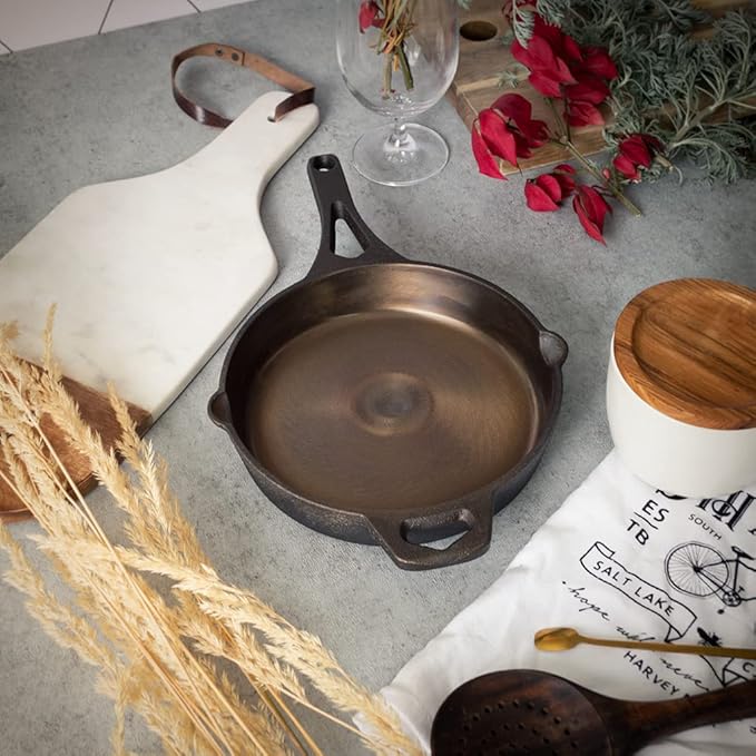 Backcountry Iron 8 Inch Smooth Wasatch Pre-Seasoned Round Cast Iron Skillet