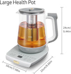 Health Pot Electric Kettle with Infuser，Smart Fruit Hot Tea Maker, Temperature Control and Tea Keep Warm, 12 Functional Procedures, 1.8 Liters of Capacity