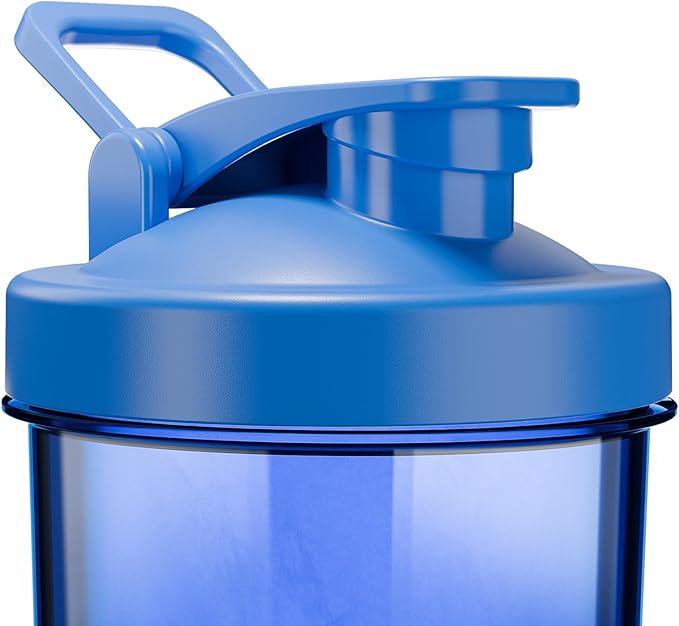 Electric Shaker Bottle USB C Rechargeable Protein Shaker Bottle Shaker cups for Protein Shakes Mixer with 24oz BPA Free Tritan Meal Replacement Shakes Made with Tritan Portable Blender Cup (Blue)