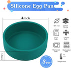 Silicone Air Fryer Egg Pan, Individual Egg Bite Maker Reusable Egg Molds, Microwave Egg Cooker, BPA Free Air Fryer Accessories, Dishwasher Safe, Multi Color, 3Pcs