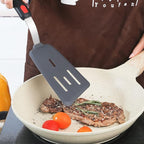 Hotec Silicone Spatula Turner for Nonstick Cookware, Cooking Spatulas 600°F Heat Resistant Large Flexible Rubber Spatula Set of 3, Kitchen Utensils for Flipping Eggs, Burgers, Pancakes, Crepes