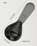 Coffee Scoop 30ml 2PCS, 2 Tablespoon Measuring Spoons, Ergonomics Design Coffee Scooper Stainless Steel Manufacture，Coffee Scoop for Ground Coffee Protein Powder Sugar Cereal (Black, 2 tbsp-30ml)
