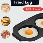 MACONEE Microwave Egg Fryer | Cooker & Poacher for Breakfast Sandwiches | Maker for 2 Eggs | Dishwasher-Safe & BPA-free