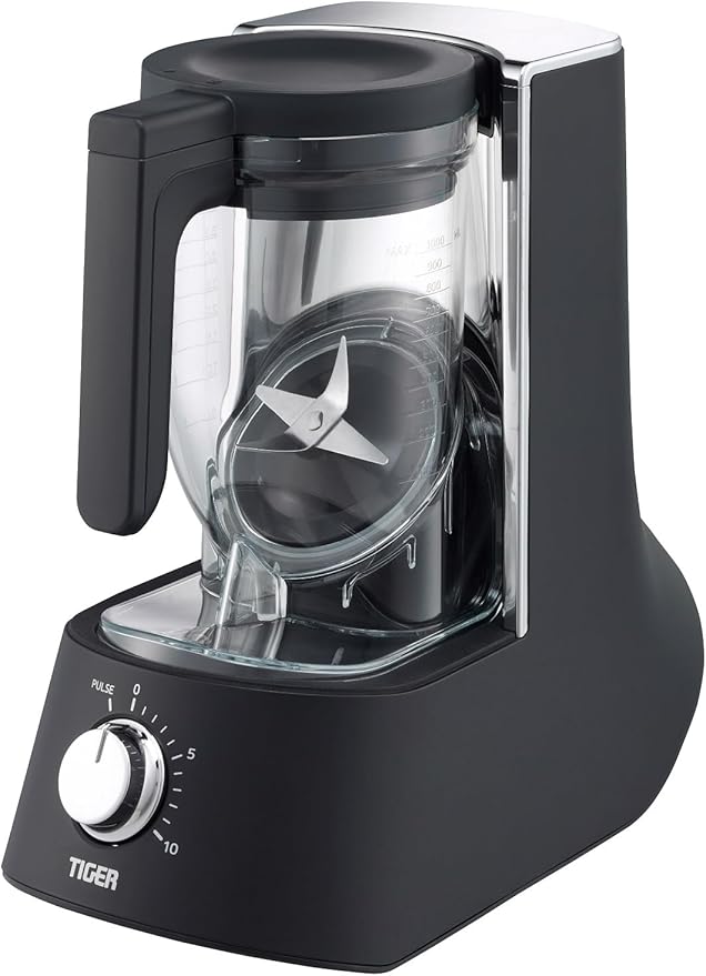 Tiger Smoothie Blender - Japanese Smoothie Maker for Smoothies, Crushed Ice, Milkshakes, Soups, Purees, Sauces, Matcha with Degree Diagonal-Blade Food Processor