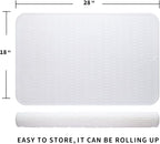 Silicone Dish Drying Mat for Multiple Usage,Easy clean,Eco-friendly,Heat-resistant Silicone Mat for Kitchen Counter or Sink,Refrigerator or Drawer Liner Translucent 3XL 28 inches x 18 inches