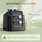 Blenders for Kitchen, Blender & Grinder Combo, Smoothie Blender, 68Oz Pitcher for Crushing Ice, Puree and Frozen Fruit with Autonomous Clean, BPA-Free, Black