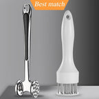 2-piece set meat tenderizer,meat tenderizer tool,meat mallet,Tenderizes meat, makes steaks evenly thick, helps marinate and shortens cooking time