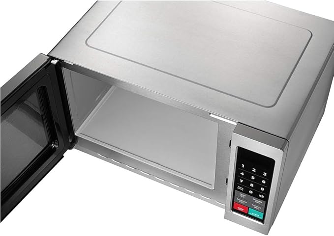 Midea Equipment 1034N1A Countertop Commercial Microwave Oven with Touch Control, 1000W, Stainless Steel, 1.2 CuFt