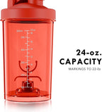 Electric Shaker Bottle USB C Rechargeable Protein Shaker Bottle Shaker cups for Protein Shakes Mixer with 24oz BPA Free Tritan Meal Replacement Shakes Made with Tritan Portable Blender Cup (Red)