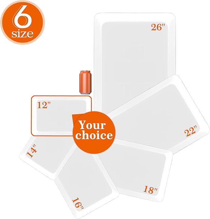 Serving Tray Platter, 3 Pcs Food Tray for Veggie Fruit Snack Dessert Cookie Cheese, Food Trays for Party Supplies Display, Plastic Platters for Serving Food, Large White Trays, BPA Free