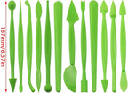12PCS Sculpting Pen Tool Set Flip Cake Decorating Hand Clay Pottery Craft Casting For Pastry Molding Chocolate Sculpting Dessert Cake Flower Modeling Tools