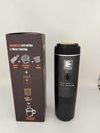 Portable Electric Espresso Machine, Travel Coffee Maker Brewer Compatible with Ground Coffee & NS Capsules (Black with LCD Screen)