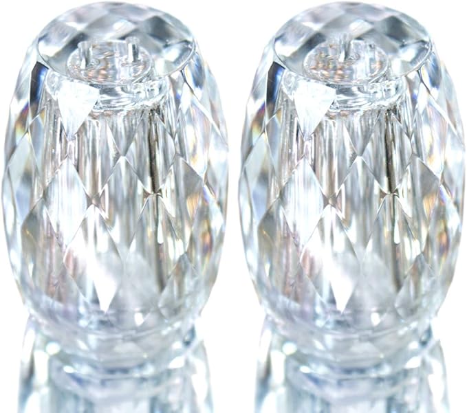 Refillable Crystal Seasoning Bottle Salt and Pepper Shakers Kitchen Decor (Set of 2) Salt Shaker Set