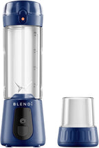 BLENDi Pro+ Portable Blender (17.5oz, Navy Blue) – Powerful Ice Crushing 120W Motor, USB-C Rechargeable, Cordless Personal Blender Smoothies & Shakes – BPA-Free, Self-Cleaning, Travel-Friendly