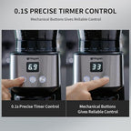 Stainless Steel Burr Coffee Grinder with 51 Grind Settings，Grind Timer,Electric Coffee Grinder for Espresso/Drip/Pour Over/Cold Brew/French Press Coffee Maker，120V/165W