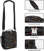 Education Insulated Lunch Bag for Kids Boys Girls Women Men Math Formula Blackboard Lunch Box with Shoulder Strap Reusable Waterproof Thermal Cooler Bag for School Work Picnic Travel Meal Prep Bag