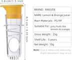Yellow Manual Citrus Juicer with Filter and Spout, Screw-Top Hand Press for Lemon Orange Drinks
