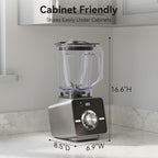 Home Blender, 1400W High-Speed Blender for Ice Crushing Power, Stainless Steel Blades, Kitchen Timer, 10 Speeds, 6 Programs for Smoothies, Frozen Drinks, Self-Cleaning, 64oz Bulk Production