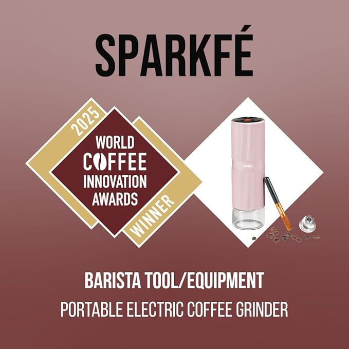 Portable Electric Coffee Grinder, Rechargeable Handheld Grinder with Stainless Steel Conical Burr, Adjustable Grind Settings, for Espresso, Moka, Pour Over, French Press, Cold Brew, Blushy