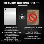 Titanium Cutting Boards for Kitchen,Katuchef Titanium Cutting Board,Non toxic Doubld-Side Available Chopping Boards, Easy to Clean and Store(1PC:11.42 * 7.87)