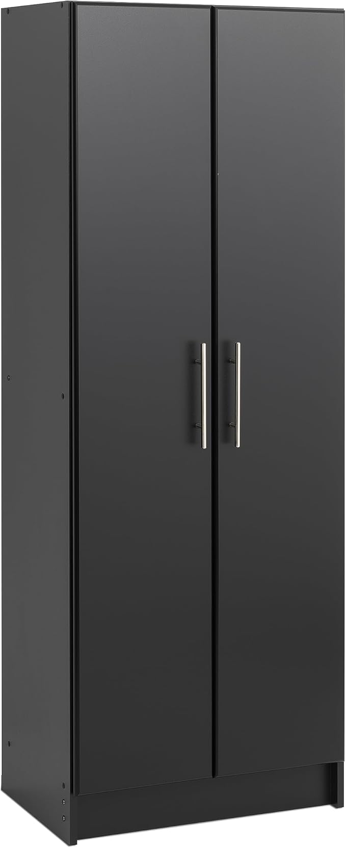 Prepac Elite 24" Storage Cabinet, Black Storage Cabinet, Bathroom Cabinet, Pantry Cabinet with 3 Shelves 16" D x 24" W x 65" H, BES-2464