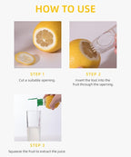 Green Manual Citrus Juicer with Filter and Spout, Screw-Top Hand Press for Lemon Orange Drinks