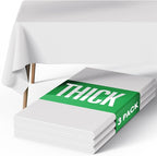 Pureegg Rectangle Table Cloth 60" x 84" – Durable Polyester Tablecloth Offers Reusable & Washable Protection, Ideal for Outdoor Party, Picnic, Wedding, Banquet and Birthday, 3 Pack, White