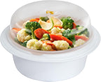 Trenton Gifts Microwave Steamer for Vegetables - Veggie Steamer Microwavable, Ideal for Cooking Fresh Vegetables. BPA Free, Dishwasher Safe