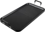 Vayepro 2-in-1 Stove Top Griddle & Grill Pan, 20 Inch Non-Stick Double Burner Griddle for Gas, Electric, and Camping Stoves, Perfect for Pancakes, BBQ, and Indoor/Outdoor Cooking