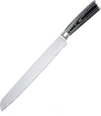 10-Inch Serrated Bread Knife With Wooden Handle, Bread Cutting Knife for Homemade Sourdough Bread, 10-Inch Blade With 5-Inch Handle, Razor Sharp