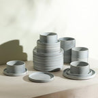 Stone Lain Bao 24-Piece Dinnerware Set Stoneware, Blue-Grey
