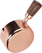 Mini Sauce Pan, Stainless Steel Butter Warmer with Pour Spout and Wooden Handle Rose Gold Melting Pot for Making Sauces, Chocolate Melting, Coffee Tea Soup Warming(1/4cup)