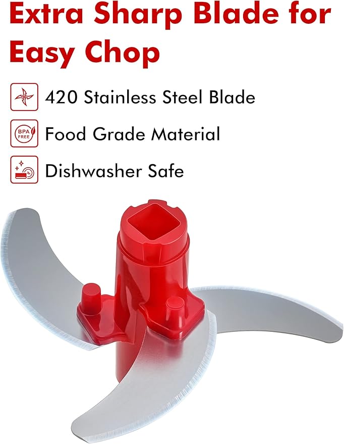 GDL Manual Food Chopper, Hand Pull String Onion Chopper Cutter, Dishwasher Safe Vegetable Chopper Food Mincer, No BPA Food Grade Material, 2.5 Cups 0.6L