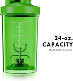 Electric Shaker Bottle USB C Rechargeable Protein Shaker Bottle Shaker cups for Protein Shakes Mixer with 24oz BPA Free Tritan Meal Replacement Shakes Made with Tritan Portable Blender Cup (Green)