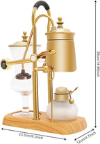 Balance Syphon Coffee Maker, 400ml Siphon Brewer, Elegant Retro Coffee Pot, Retro-Style Vacuum Coffee Brewing, Vintage Coffee Maker, Classic Gold