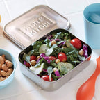 Stainless Steel Bento Box Lunch and Snack Container for Kids and Adults, 1 Compartment, 3 Cup Capacity, Color-Silver